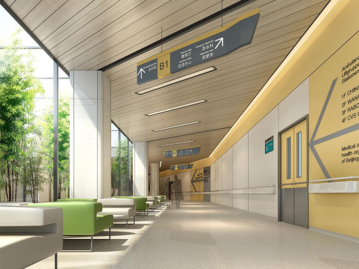 北大醫(yī)院前臺展示用品定制案例